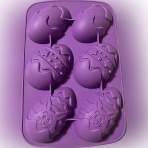 🍄Easter Eggs Silicone Mold DIY Baking Easter Decorations Purple Holiday Candy